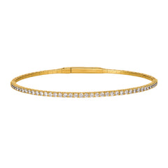 Morris & David's 14K Yellow Gold 1-carat Diamond Flex Bangle