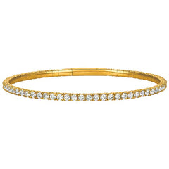 Morris & David's 14K Yellow Gold 3-carat Diamond Flex Bangle