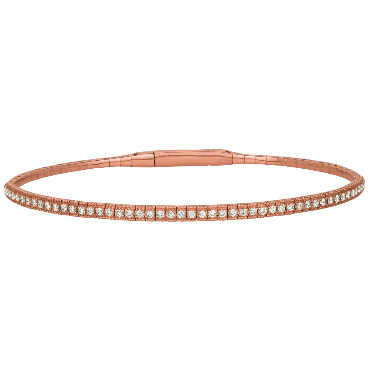 Morris & David's 14K Rose Gold 0.5-carat Diamond Flex Bangle