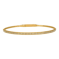 Morris & David's 14K Yellow Gold 0.5-carat Diamond Flex Bangle