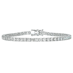 Jai's 18K White Gold 5-carat Diamond Tennis Bracelet - 7"
