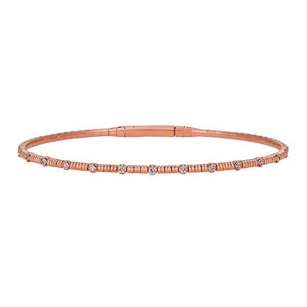 Morris & David's 14K Rose Gold 0.25-carat Diamond Flex Bangle