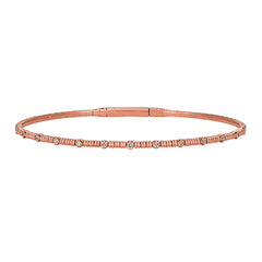 Morris & David's 14K Rose Gold 0.25-carat Diamond Flex Bangle