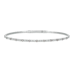 Morris & David's 14K White Gold 0.25-carat Diamond Flex Bangle