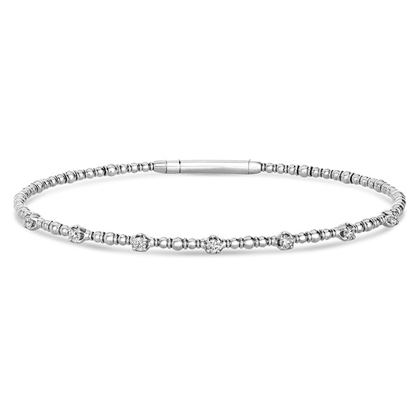Morris & David's 14K White Gold 0.25-carat Diamond Flex Bangle