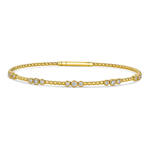 Morris & David's 14K Yellow Gold 0.5-carat Diamond Flex Bangle