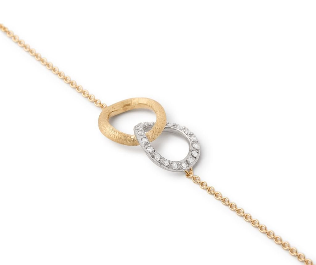 Marco Bicego's 18K Two-tone Jaipur Link Diamond Bracelet