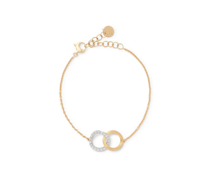 Marco Bicego's 18K Two-tone Jaipur Link Diamond Bracelet
