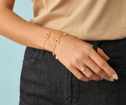 Marco Bicego's 18K Two-tone Jaipur Link Diamond Bracelet