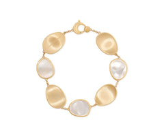 Marco Bicego's 18K Yellow Gold Lunaria Mother-of-Pearl Petal Bracelet