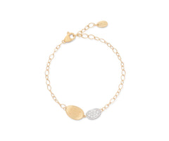 Marco Bicego's 18K Two-tone Lunaria Diamond Petal Bracelet