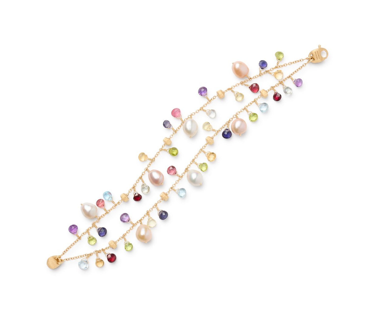 Marco Bicego's 18K Yellow Gold Paradise Gemstone & Pearl Bracelet