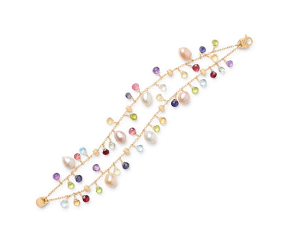 Marco Bicego's 18K Yellow Gold Paradise Gemstone & Pearl Bracelet