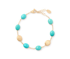 Marco Bicego's 18K Yellow Gold Siviglia Colore Turquoise Bracelet