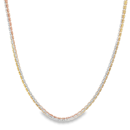 Jai's 14K Tri-tone Diamond-cut Chain