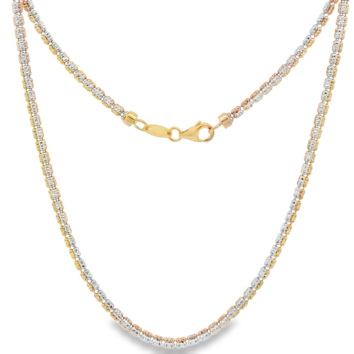 Jai's 14K Tri-tone Diamond-cut Chain