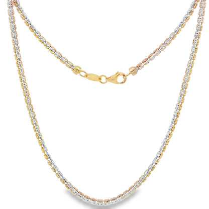 Jai's 14K Tri-tone Diamond-cut Chain