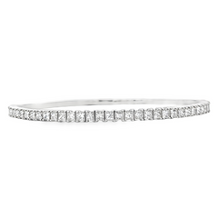 Jai's 18K White Gold 2-carat Princess-cut Diamond Bangle