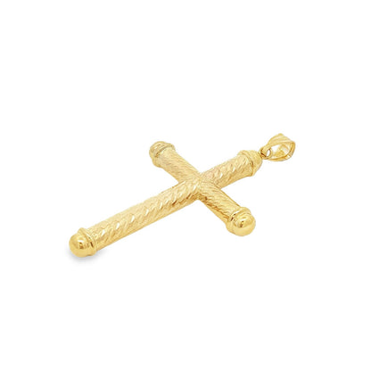Jai's 14K Yellow Gold Large Cable Cross Pendant