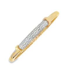 Jai's 18K Yellow Gold Semi-pave Diamond Bangle