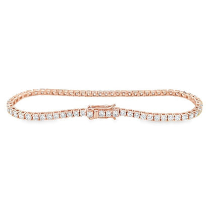Jai's 18K Rose Gold 3-carat Diamond Tennis Bracelet