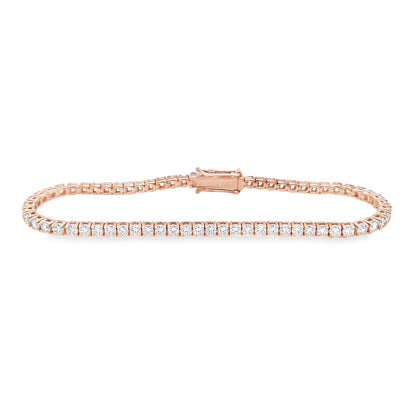 Jai's 18K Rose Gold 3-carat Diamond Tennis Bracelet