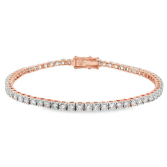 Jai's 18K Rose Gold 3-carat Diamond Tennis Bracelet
