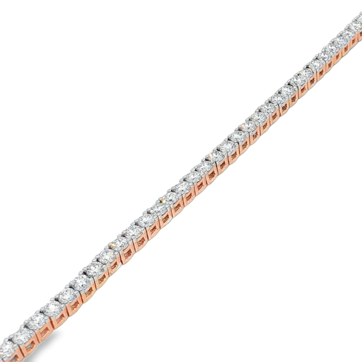 Jai's 18K Rose Gold 3-carat Diamond Tennis Bracelet