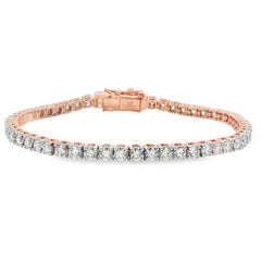 Jai's 18K Rose Gold 4-carat Diamond Tennis Bracelet