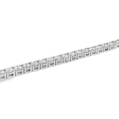 Jai's 18K White Gold 8-carat Diamond Tennis Bracelet - 7"