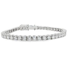 Jai's 18K White Gold 8-carat Diamond Tennis Bracelet - 7"