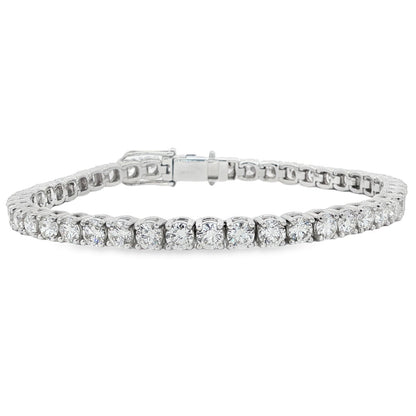 Jai's 18K White Gold 8-carat Diamond Tennis Bracelet - 7"