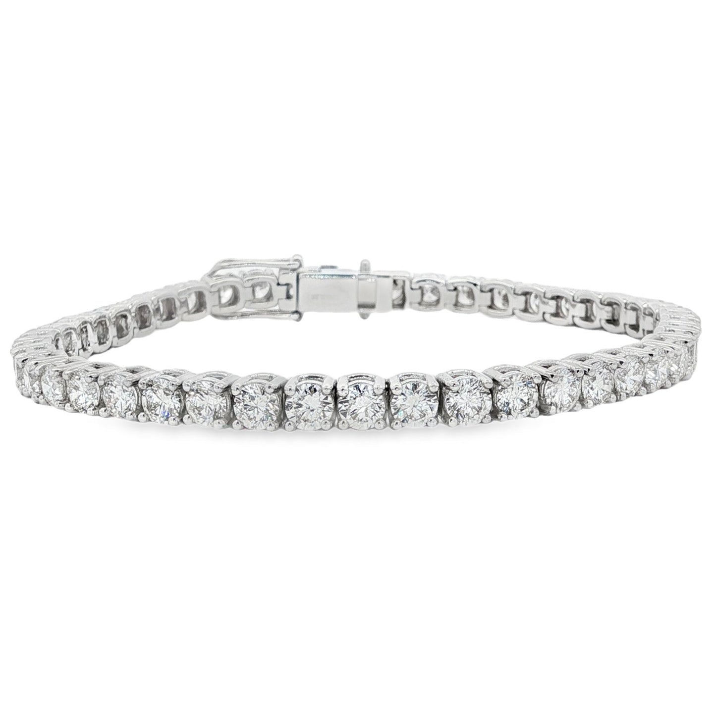 Jai's 18K White Gold 8-carat Diamond Tennis Bracelet - 7"
