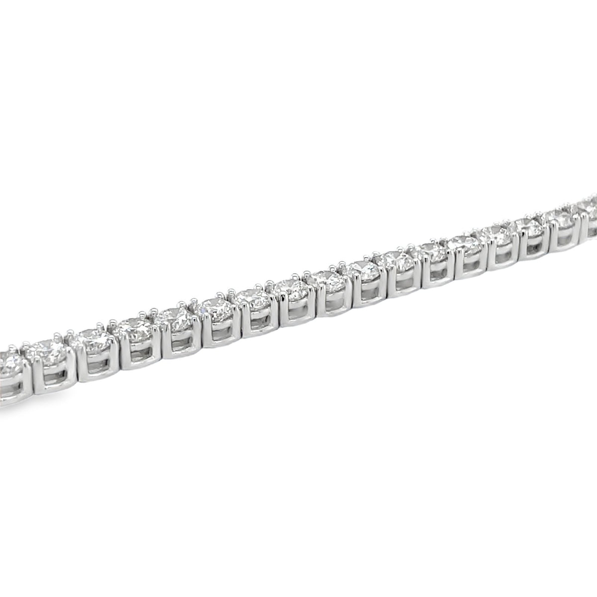 Jai's 18K White Gold 8-carat Diamond Tennis Bracelet - 7"