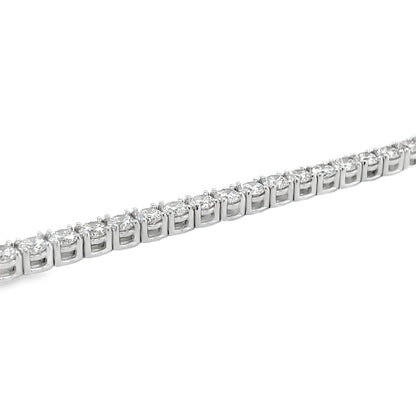 Jai's 18K White Gold 8-carat Diamond Tennis Bracelet - 7"