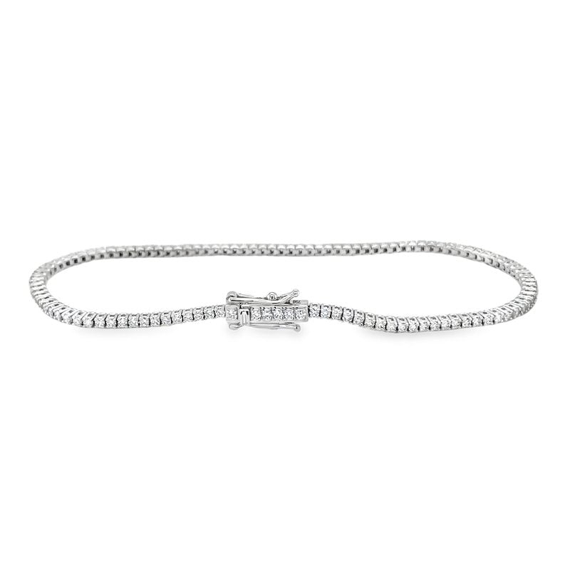 Jai's 18K White Gold 1-carat Diamond Tennis Bracelet