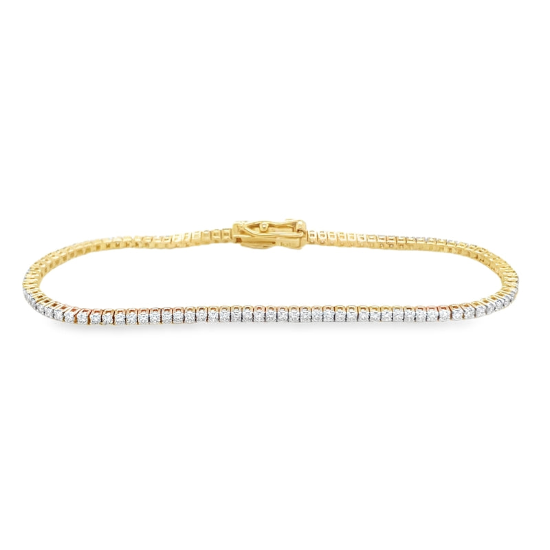 Jai's 18K Yellow Gold 1-carat Diamond Tennis Bracelet