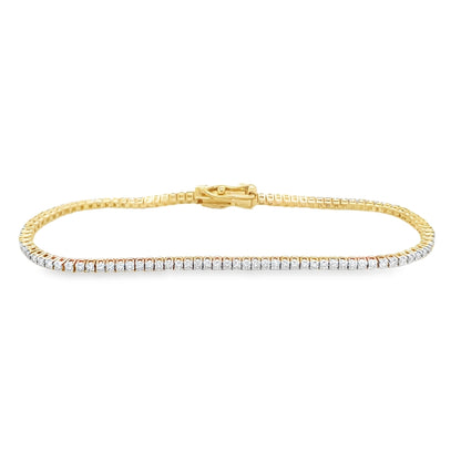 Jai's 18K Yellow Gold 1-carat Diamond Tennis Bracelet