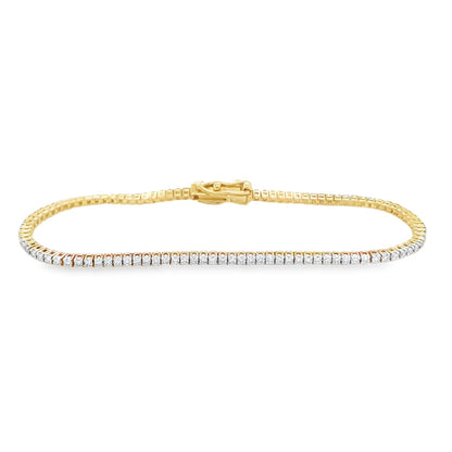 Jai's 18K Yellow Gold 1-carat Diamond Tennis Bracelet