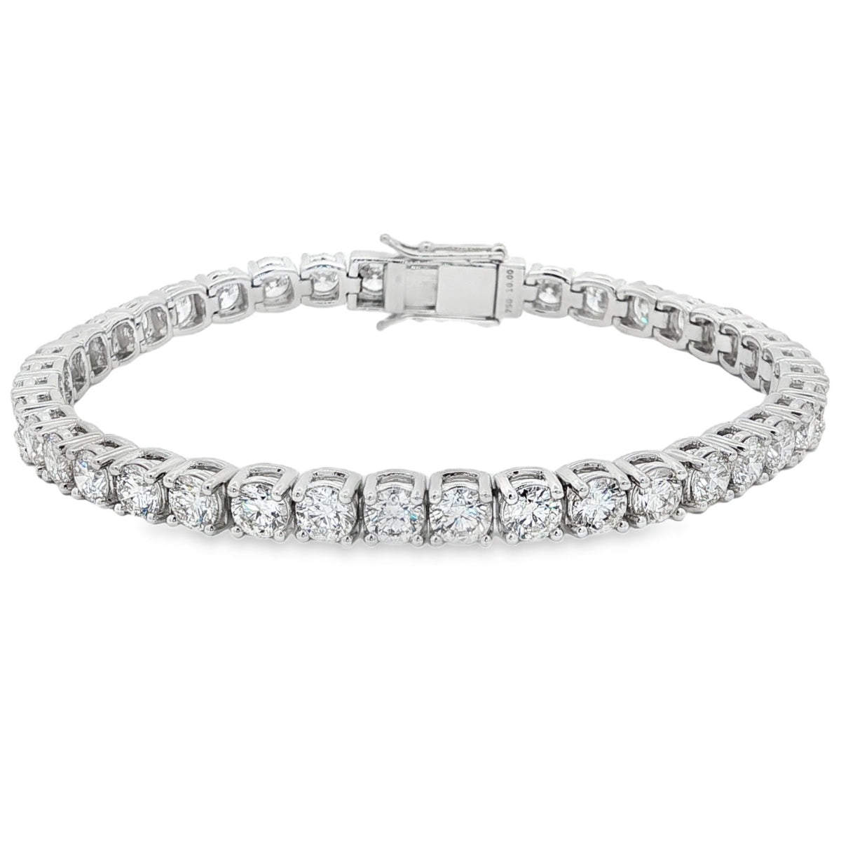 Jai's 18K White Gold 10-carat Diamond Tennis Bracelet - 7"