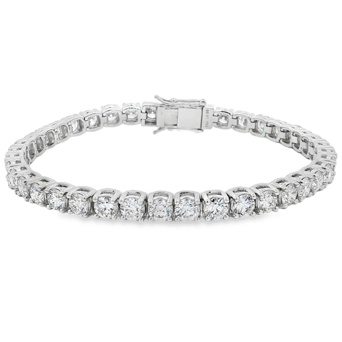 Jai's 18K White Gold 10-carat Diamond Tennis Bracelet - 7"