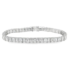 Jai's 18K White Gold Emerald-cut Diamond Tennis Bracelet
