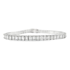 Jai's 18K White Gold 9-carat Emerald-cut Diamond Tennis Bracelet