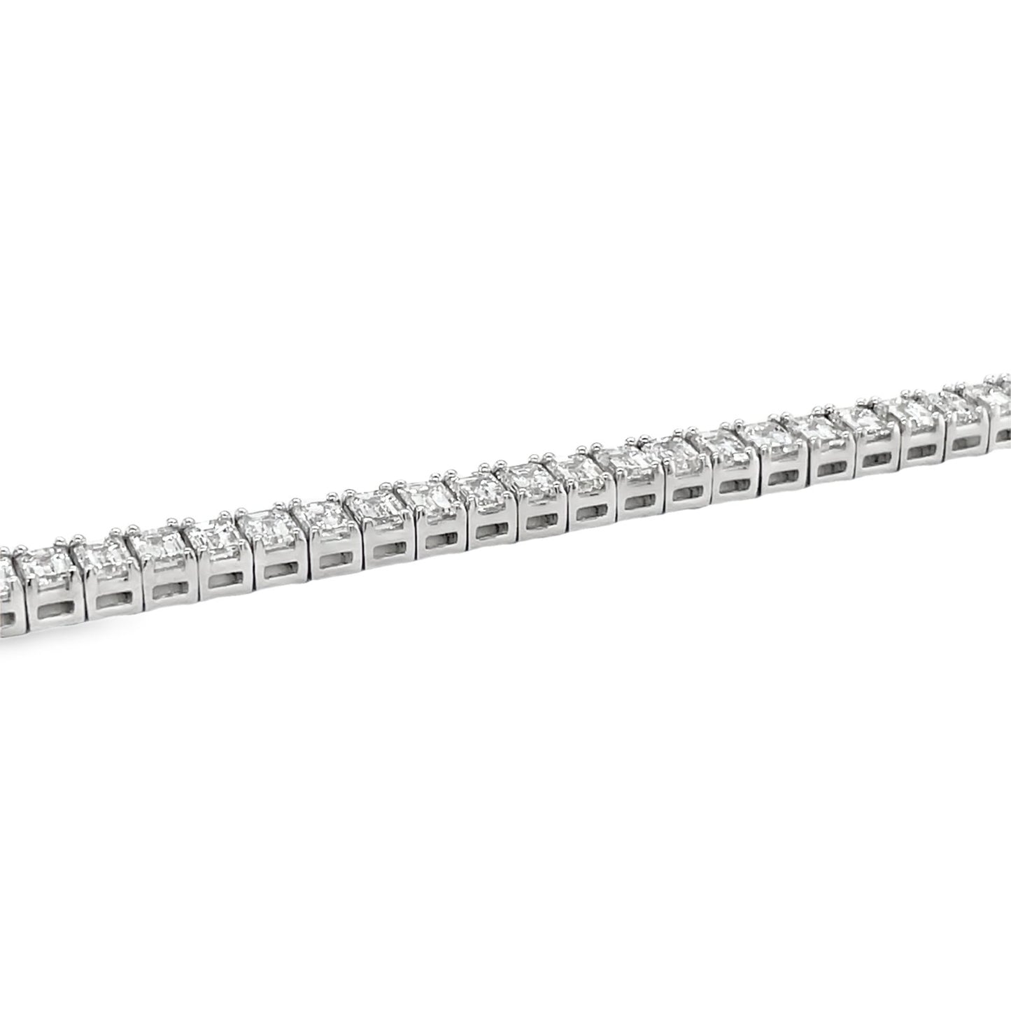 Jai's 18K White Gold Emerald-cut Diamond Tennis Bracelet
