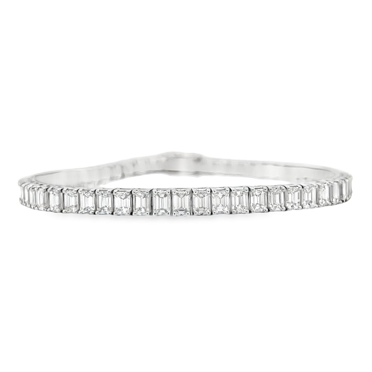 Jai's 18K White Gold Emerald-cut Diamond Tennis Bracelet