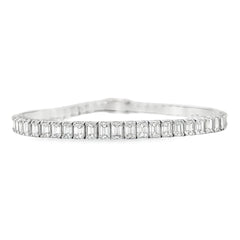 Jai's 18K White Gold Emerald-cut Diamond Tennis Bracelet