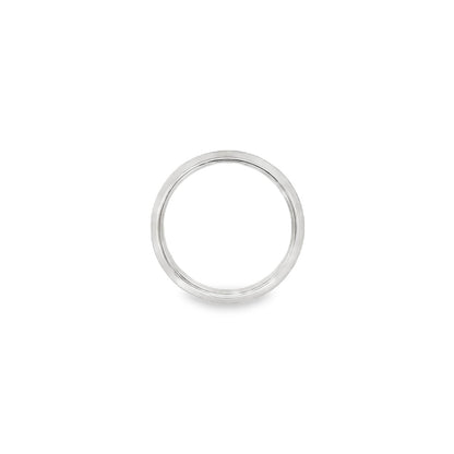 Jai's 14K Grey Gold Faceted Wedding Band