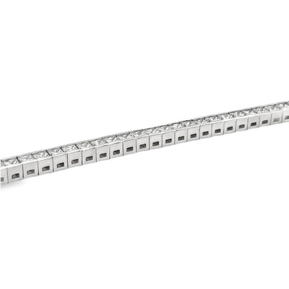 Jai's 14K White Gold 8-carat Princess-cut Diamond Tennis Bracelet - 7"
