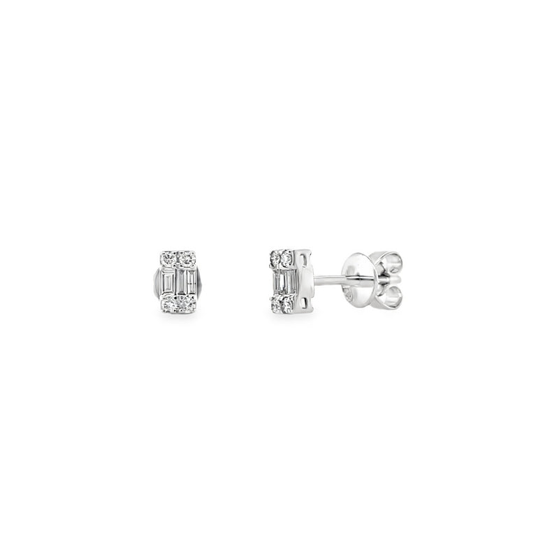 Jai's 14K White Gold 0.3-carat Baguette-cut Diamond Studs
