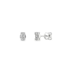 Jai's 14K White Gold Petite Baguette-cut Diamond Studs